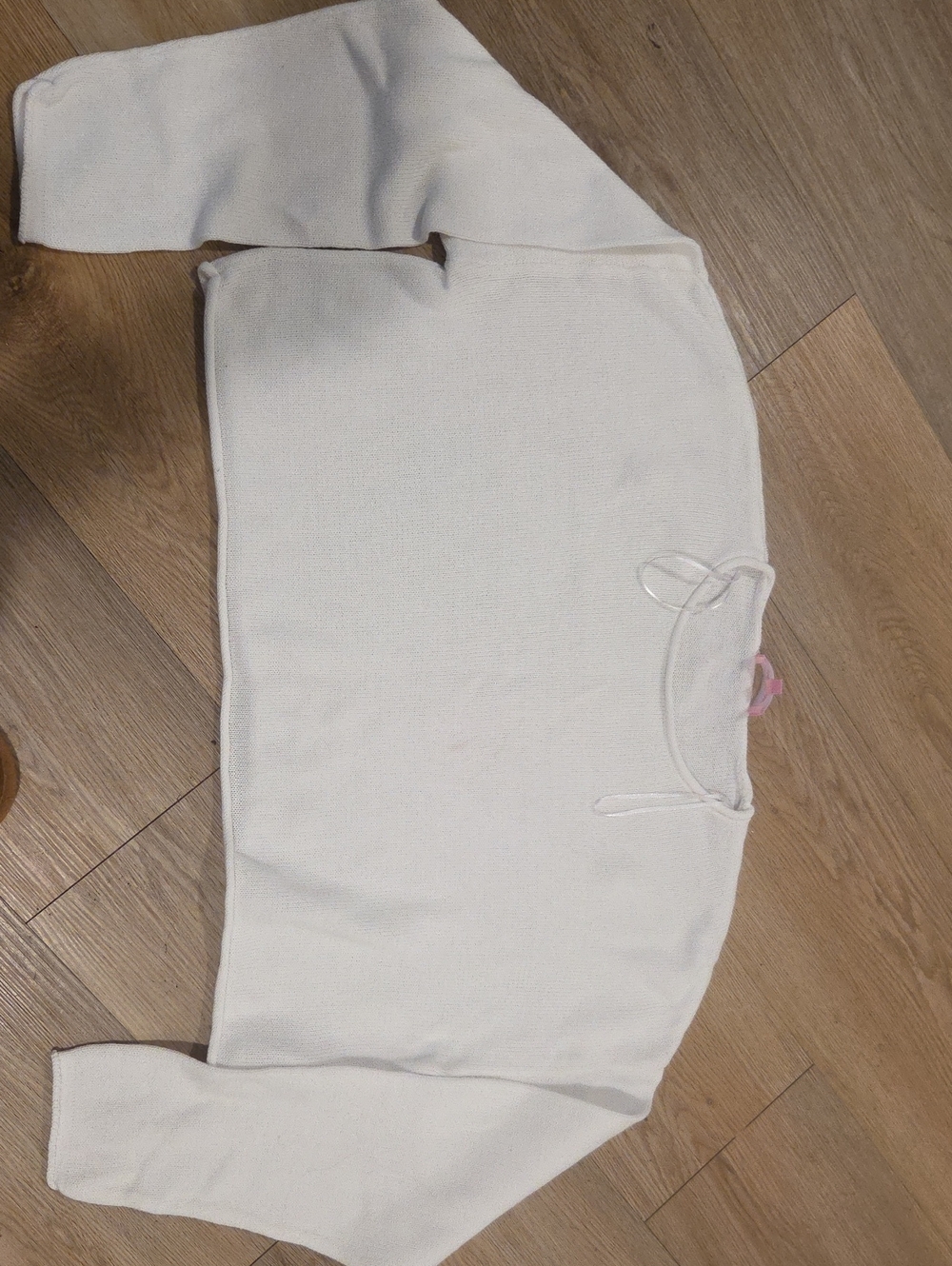 Edikted White Cropped Knit Top